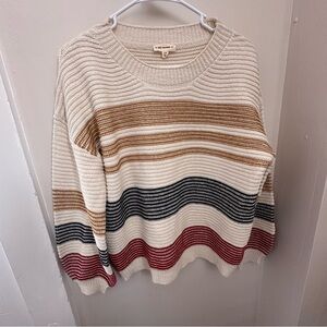 Cream striped sweater